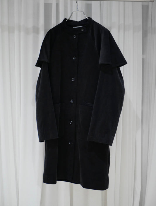【Last one】〔rich〕Boyish flare coat・corduroy「影を纏う、存在感」