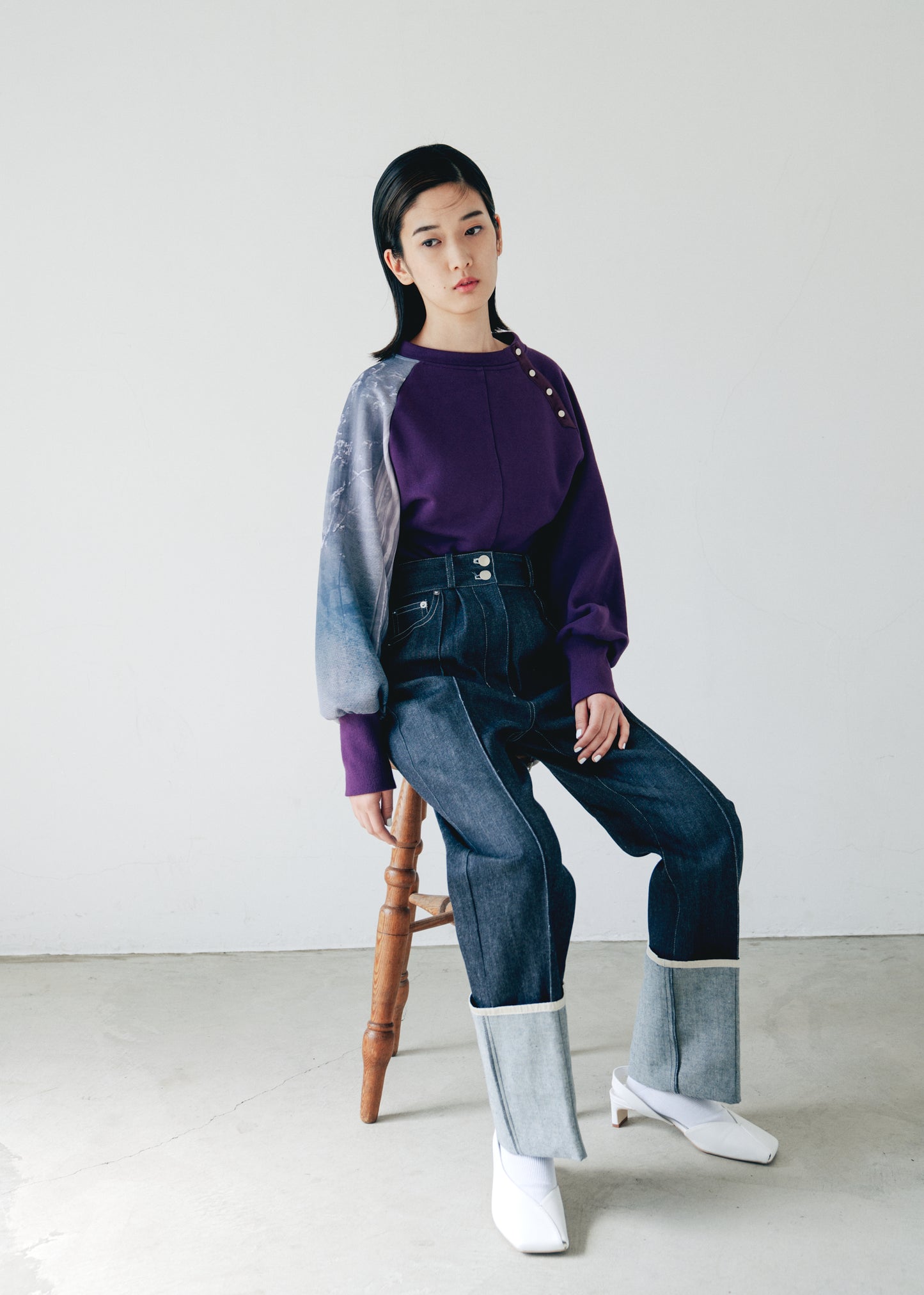 ◾️R denim pants 〔plain〕