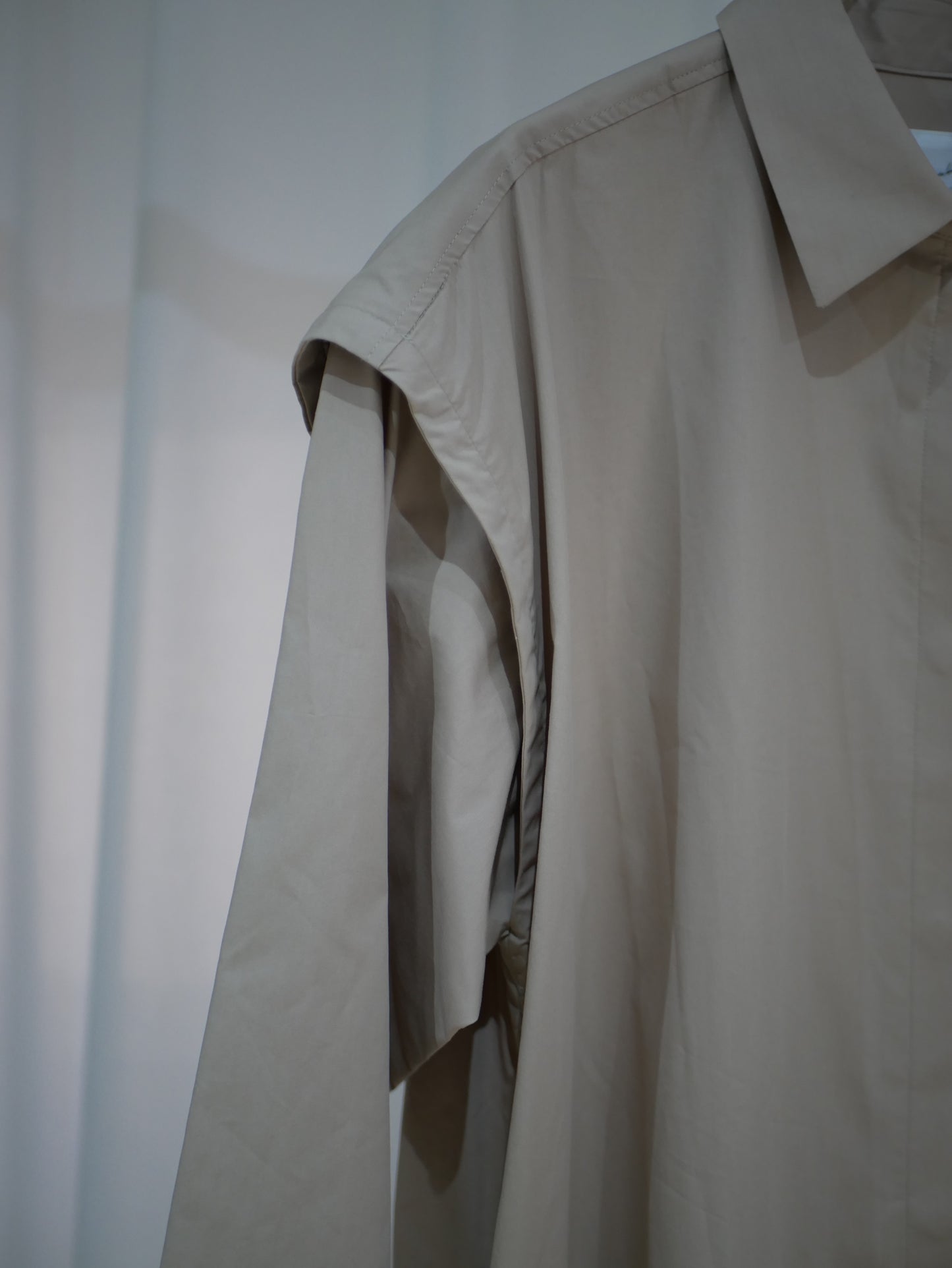 【Last one】〔plain〕milky matte shirt one piece