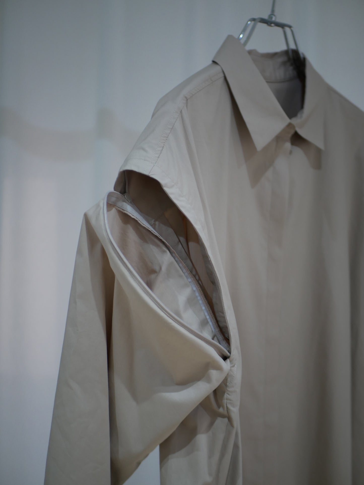 【Last one】〔plain〕milky matte shirt one piece
