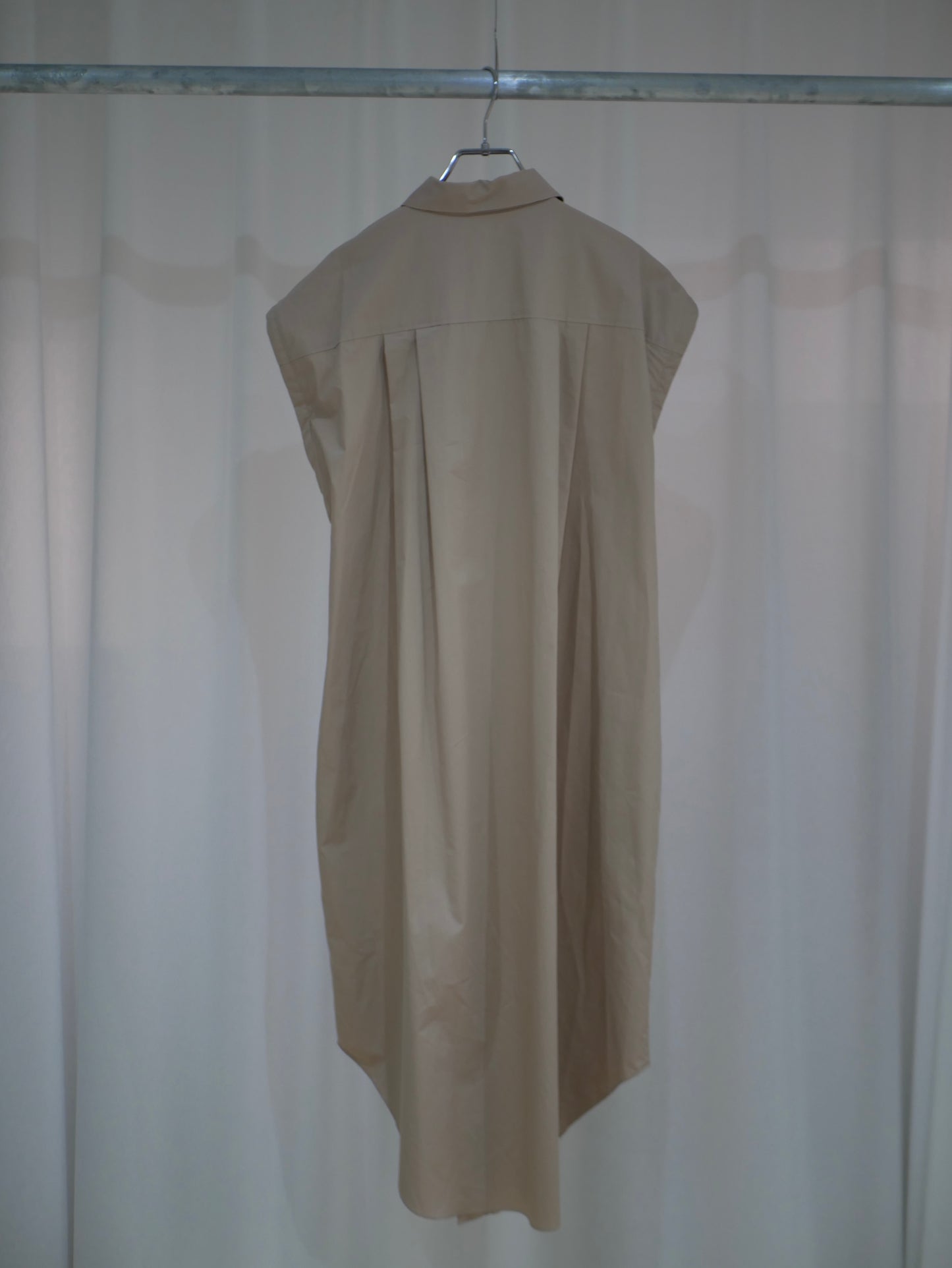 【Last one】〔plain〕milky matte shirt one piece