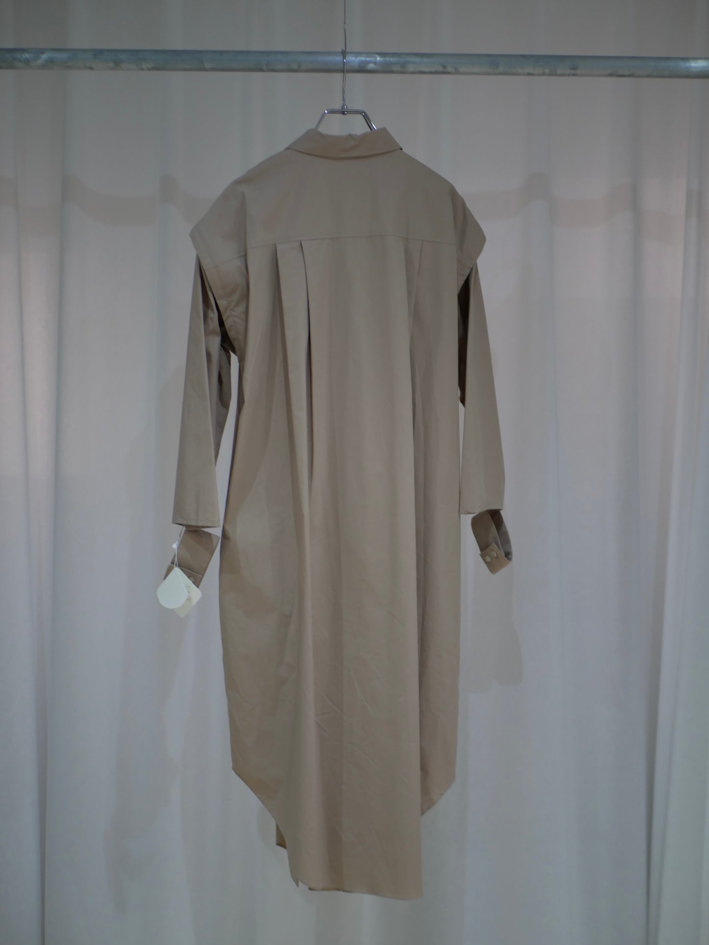 【Last one】〔plain〕milky matte shirt one piece