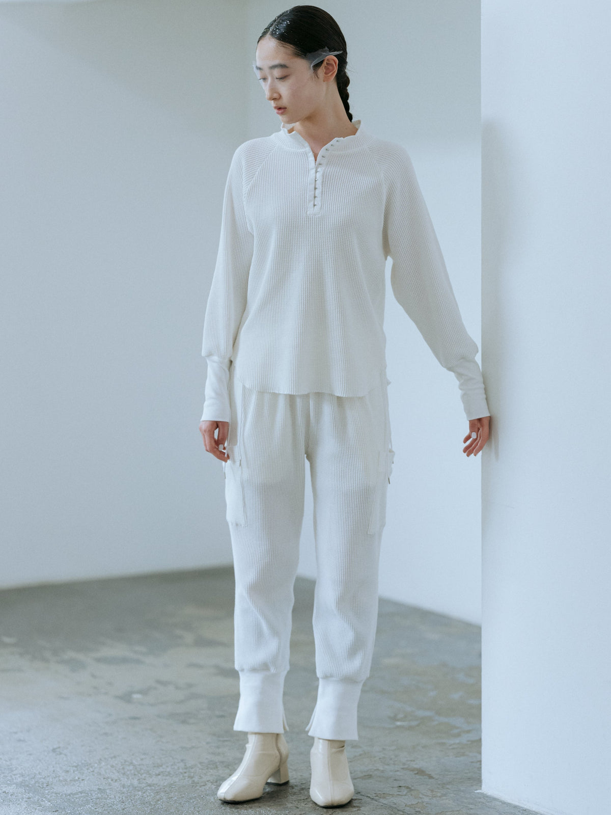 〔louise〕Hook thermal tops