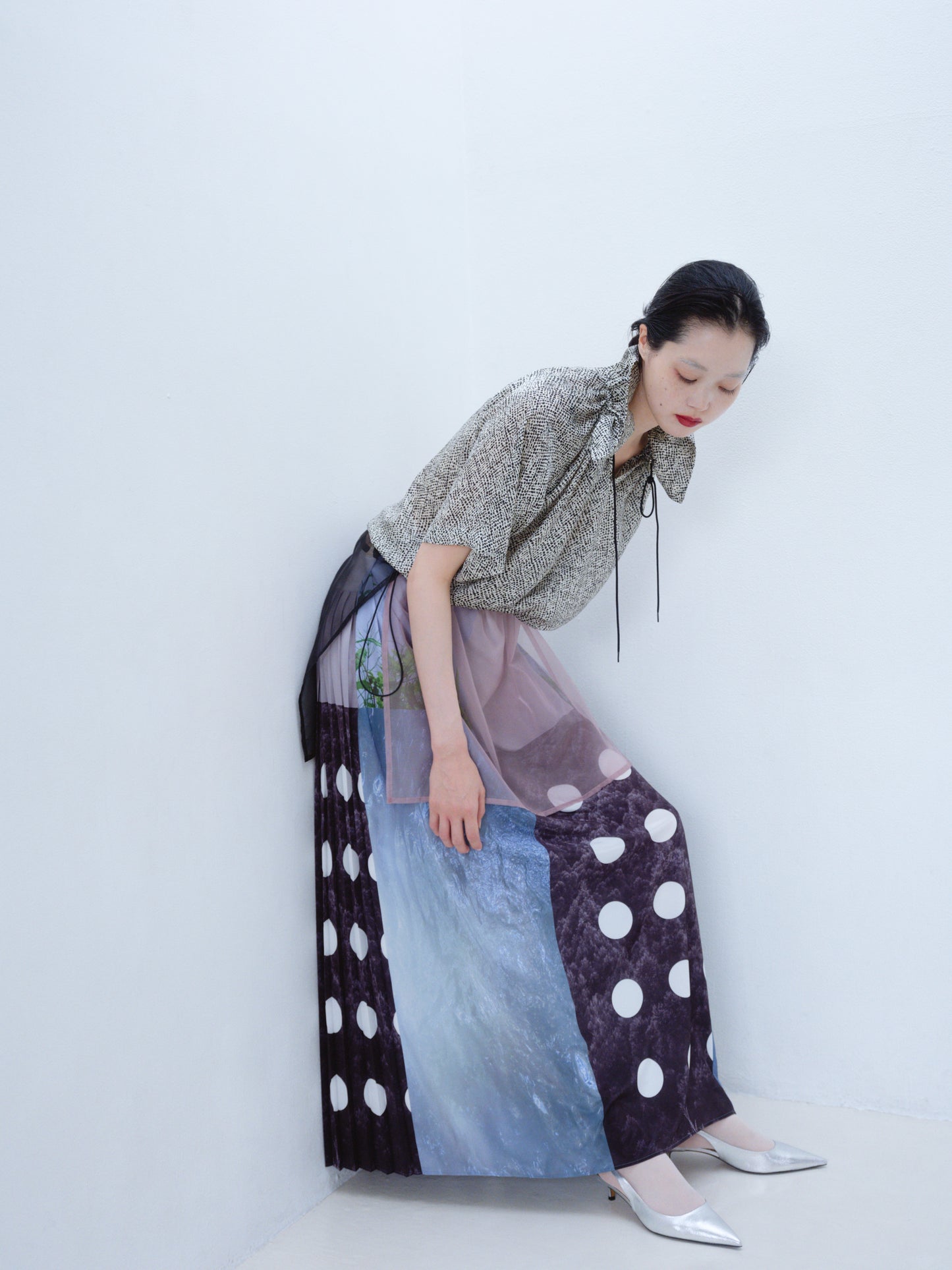 ▪️Dot gather see-through tops〔rich〕