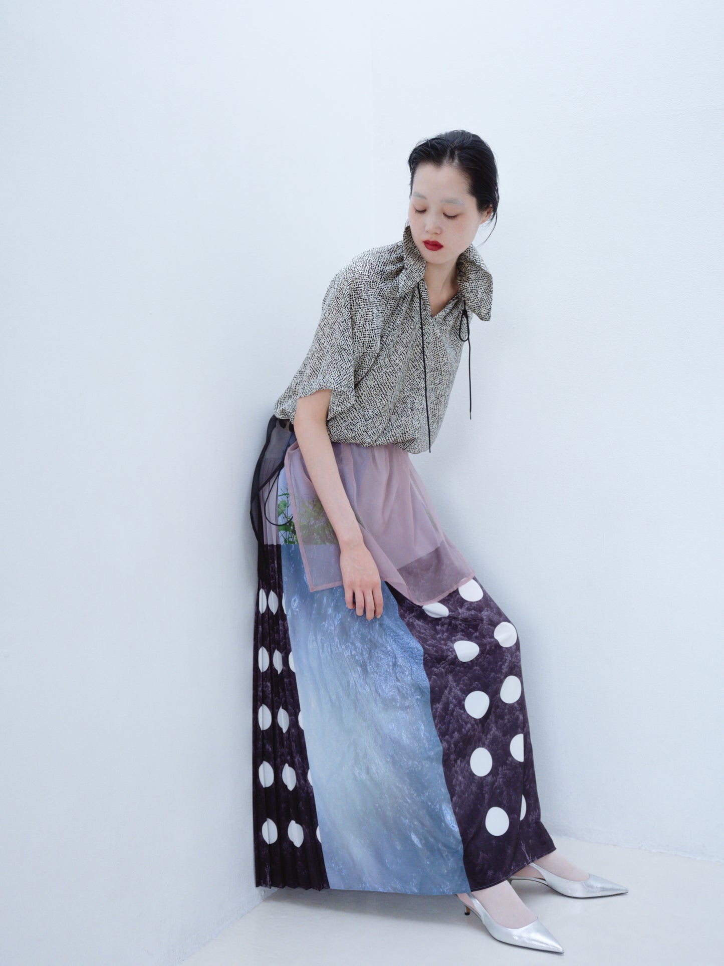 ▪️Dot gather see-through tops〔rich〕
