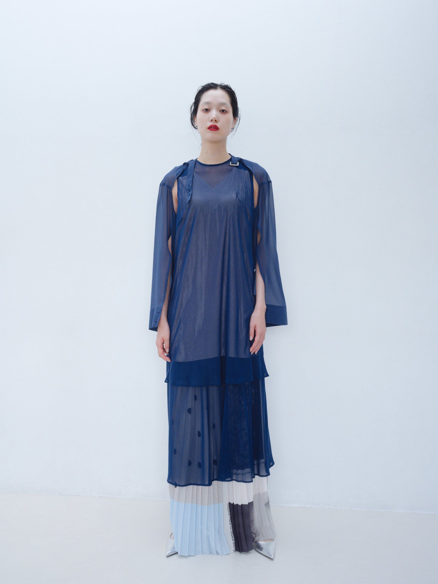 ◼︎See-through layered dress 〔plain〕