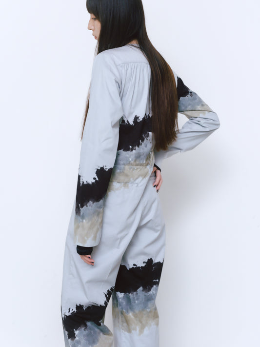 ◼︎Sumi-e V neck jump suits〔rich〕