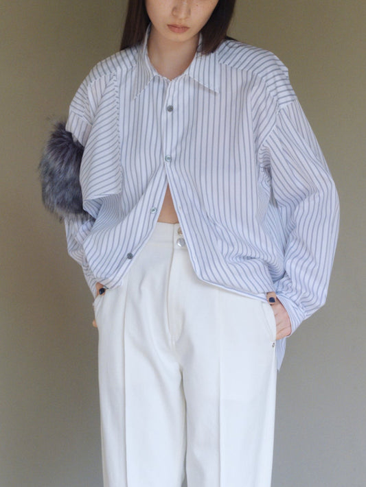 〔plain〕Drooping box shirts・unisex「誰のかたちにも馴染むシャツ」