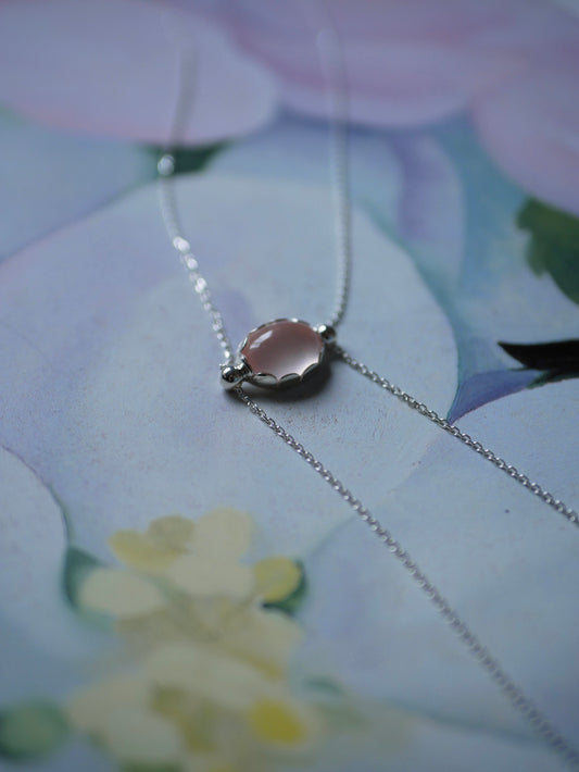 【受注生産〜10/11迄受付】Chain pink necklace 〔small article〕
