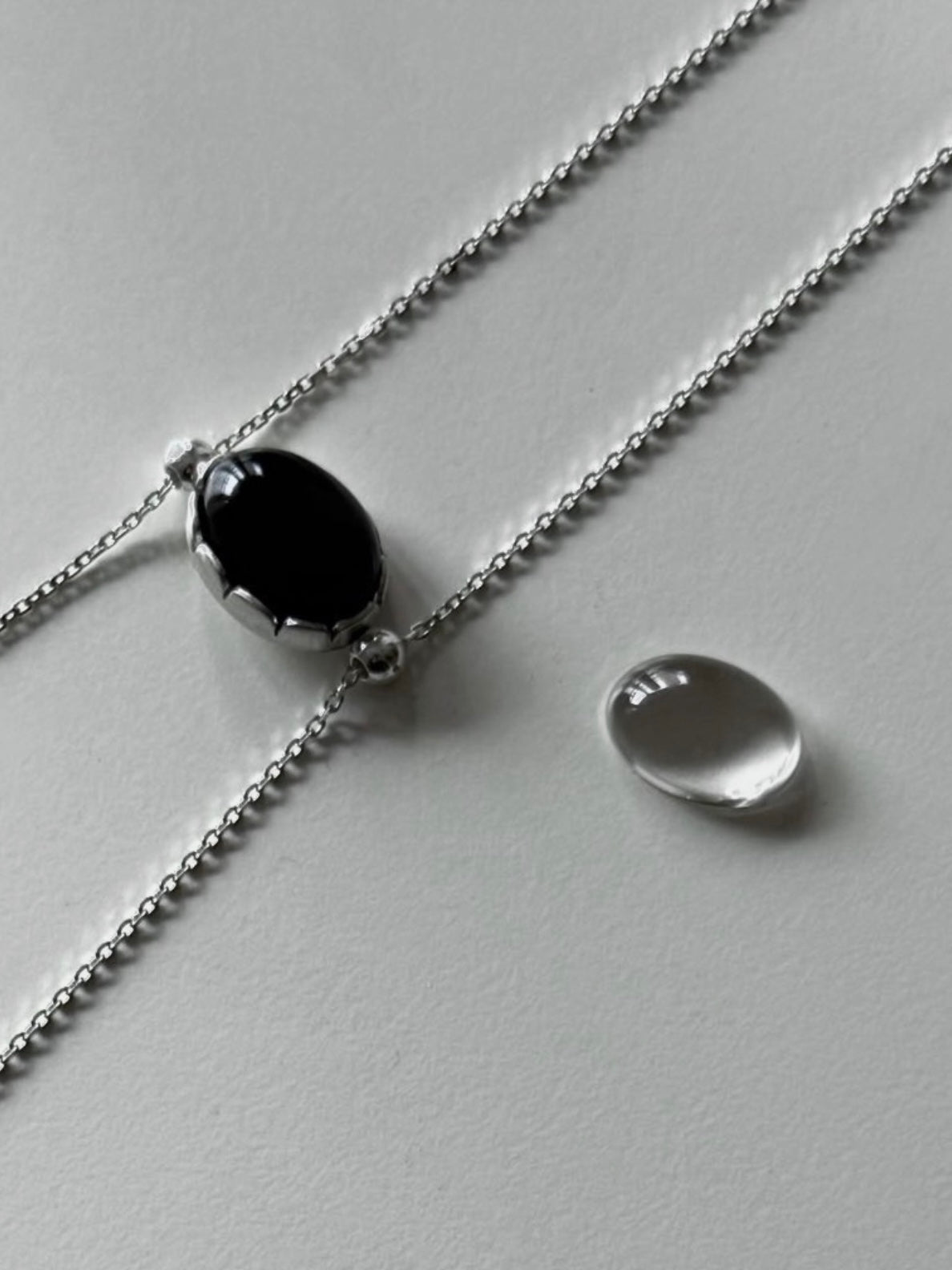 【受注生産〜7/15迄受付】〔small article〕Chain onyx・crystal ring