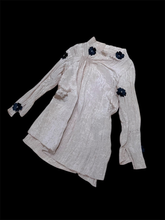 【Last one】〔rich〕Flower long sleeve tops 【One of a kind】「ひとつだけの咲く形」