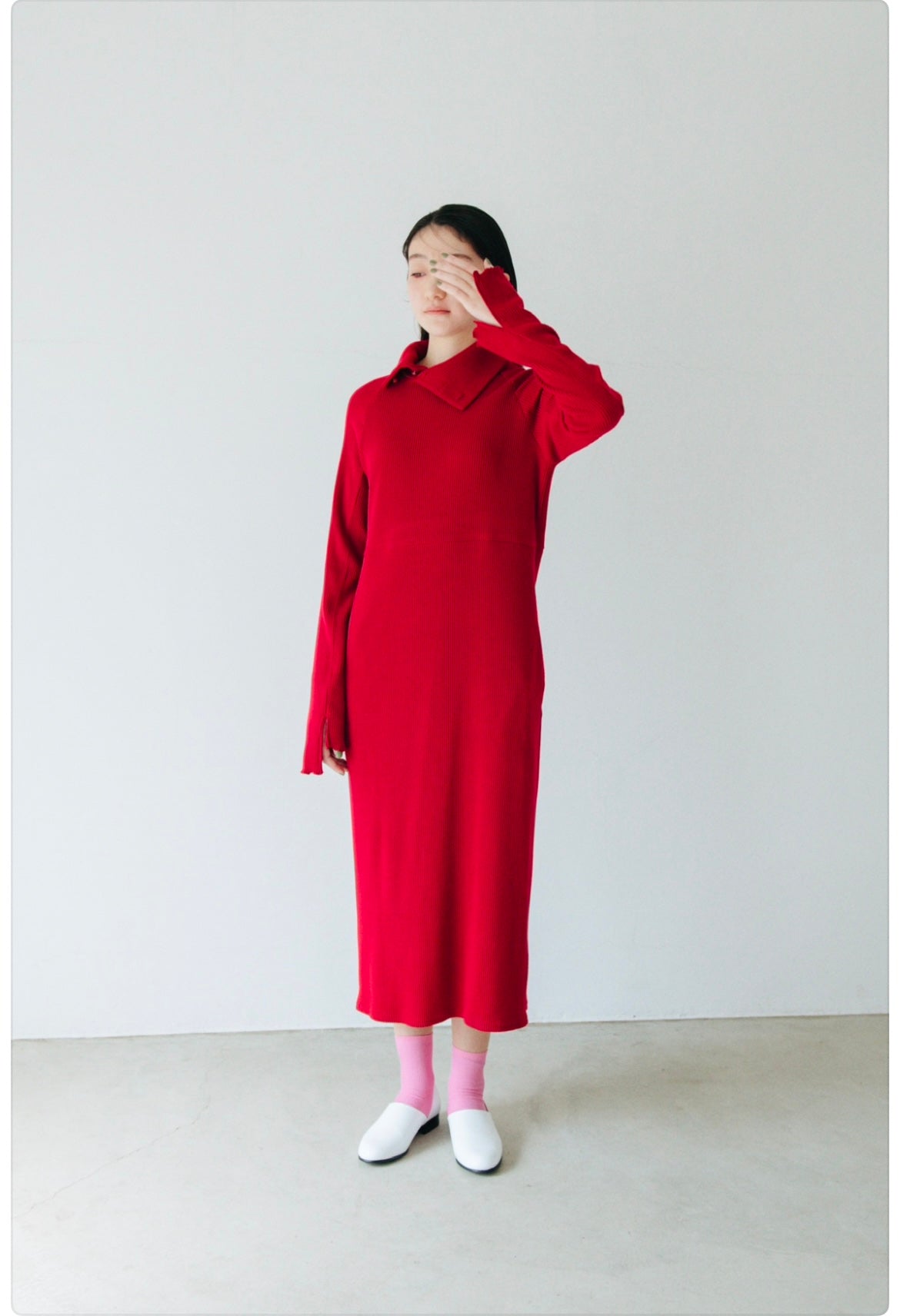 ◾️Rib knit dress 〔plain〕