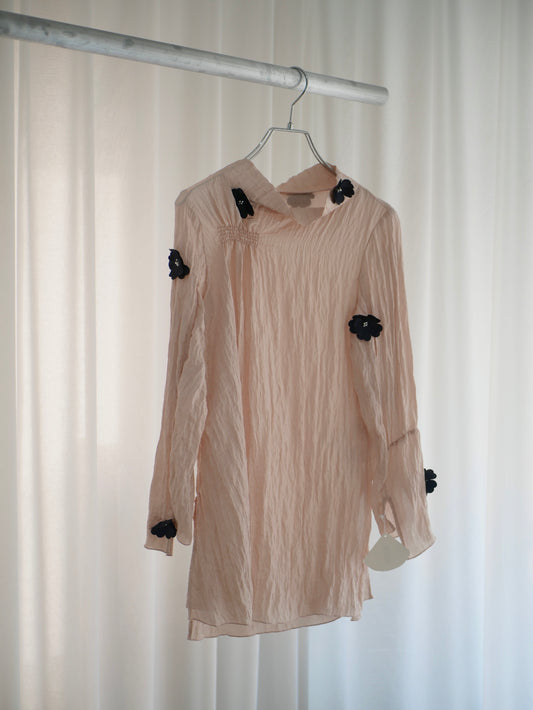 【Last one】 〔rich〕Flower long sleeve tops 【One of a kind】「ひとつだけの咲く形」