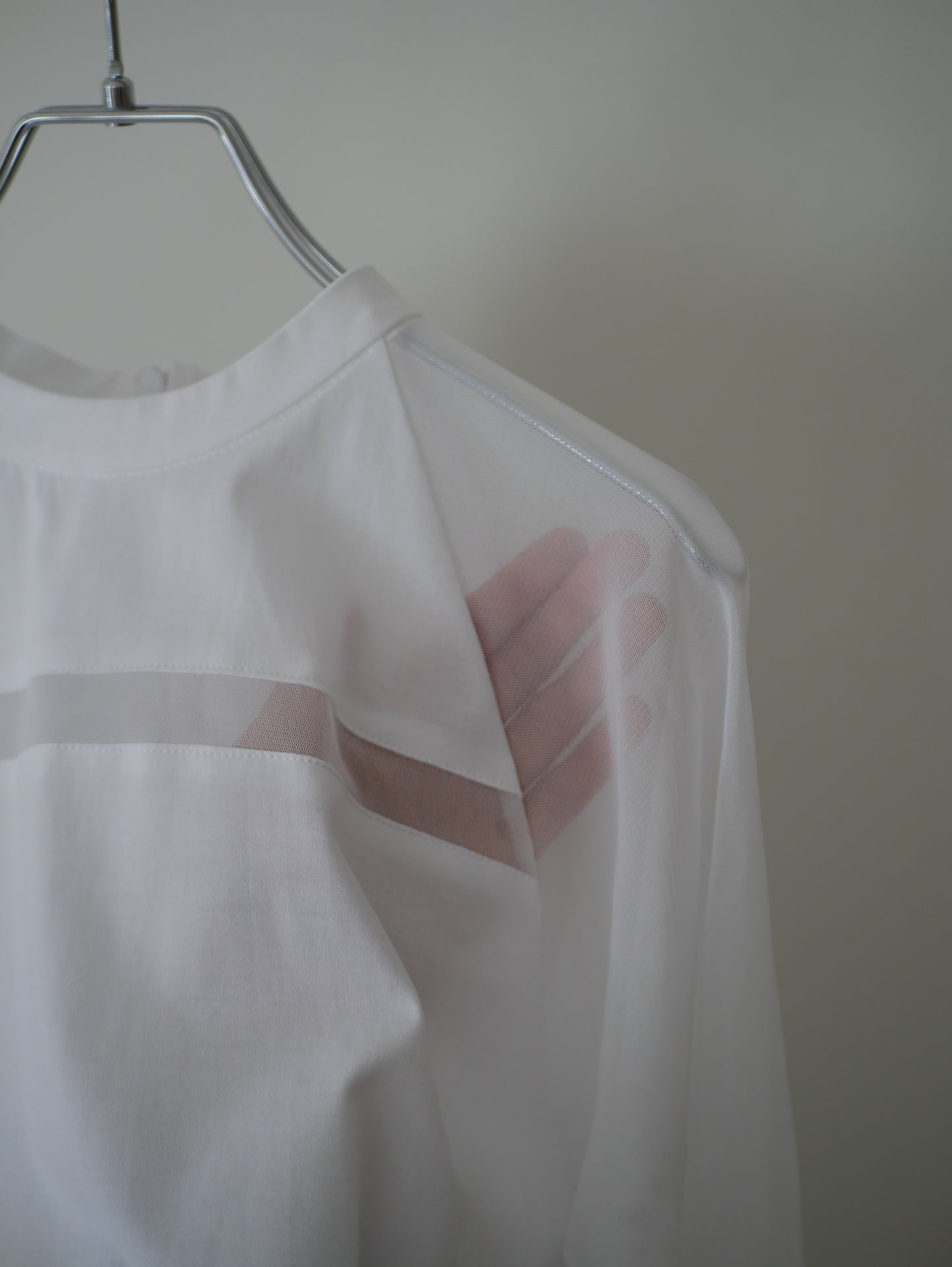 【Last one】〔plain〕See-through T blouse
