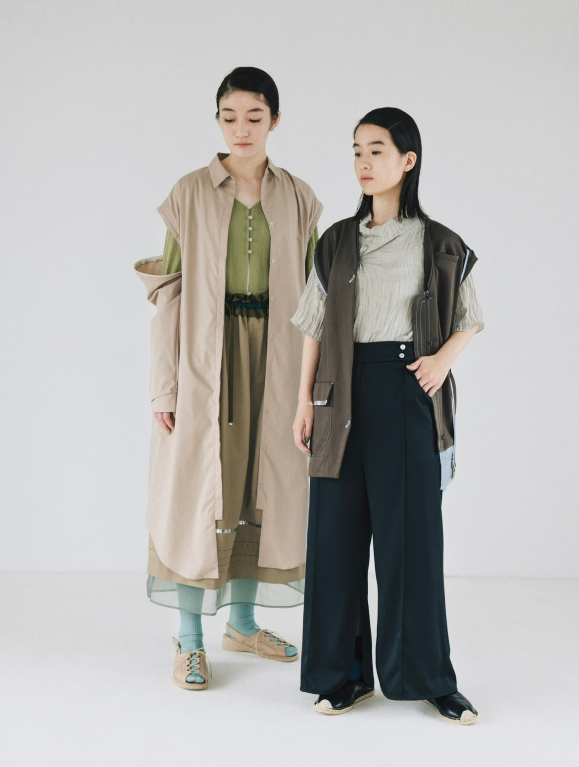 【Last one】〔plain〕milky matte shirt one piece