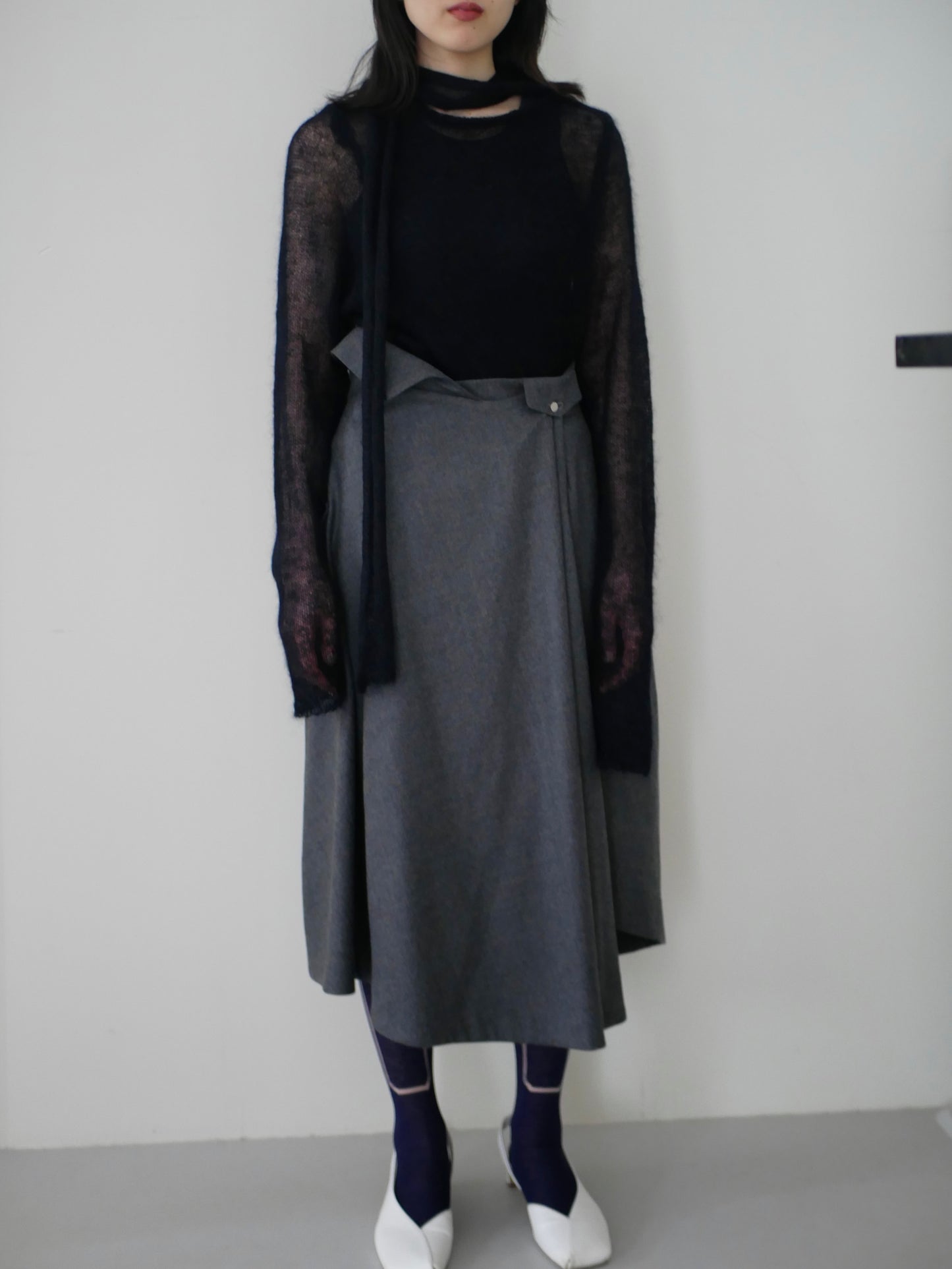 〔rich〕 Handkerchief rap skirt「立体とドレープの間で」