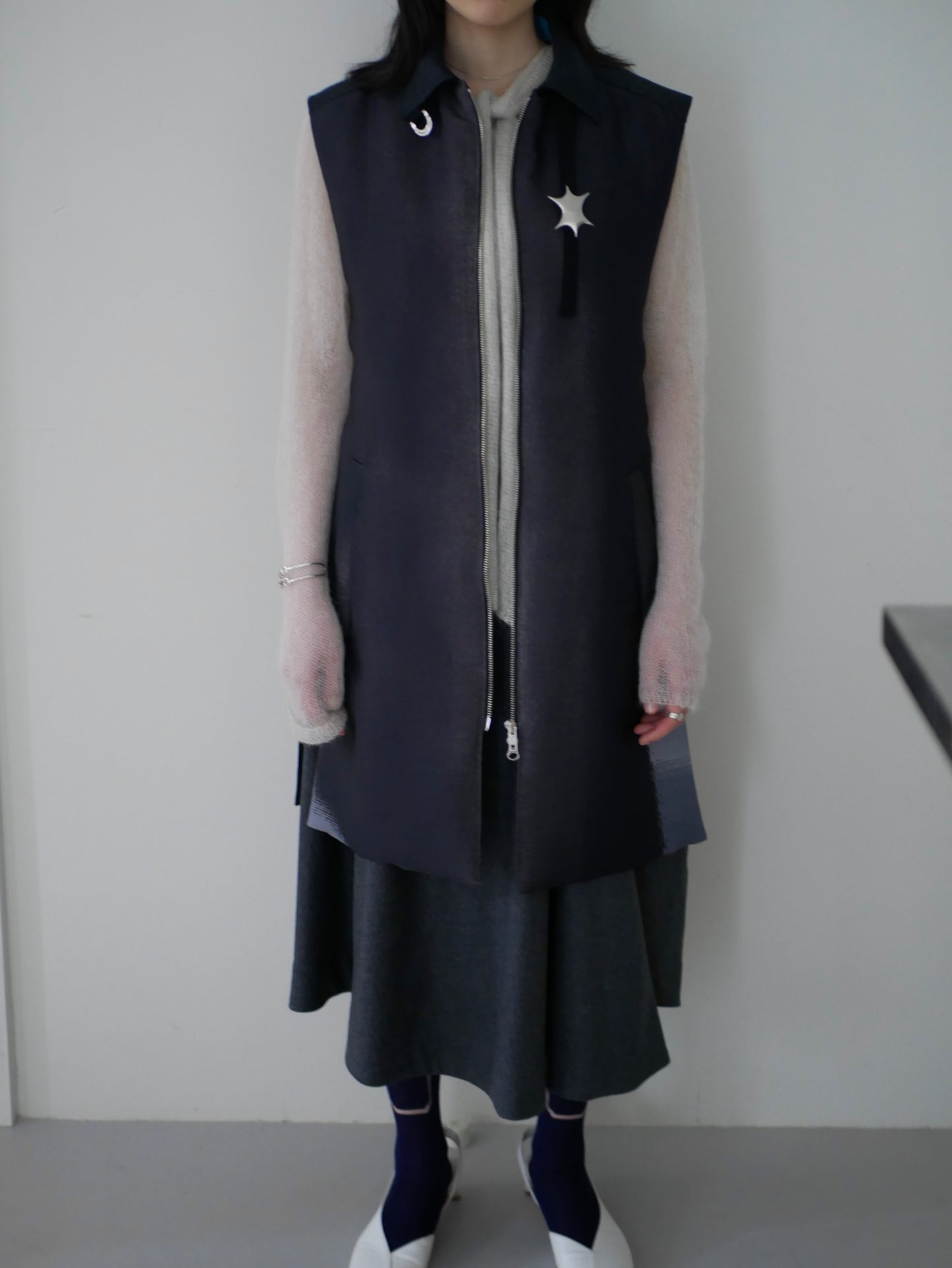 〔rich〕 Handkerchief rap skirt&cape