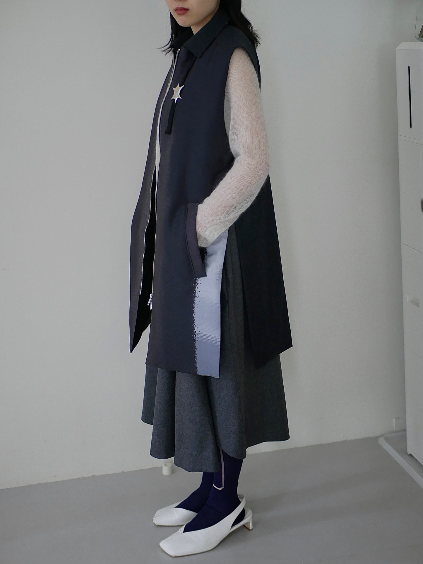 〔rich〕 Handkerchief rap skirt&cape