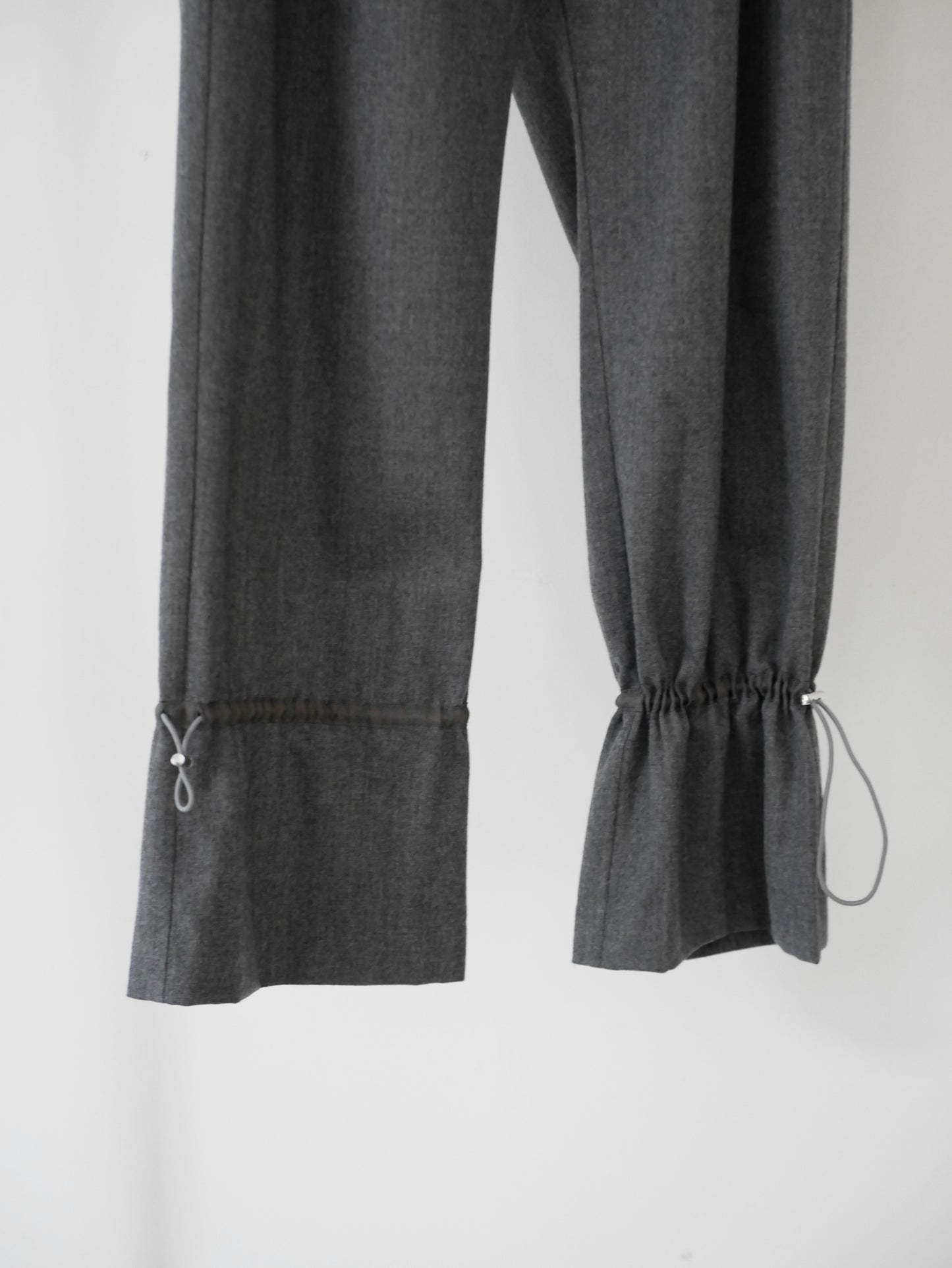 【Last one】〔rich〕 Silver hook & shirring pants「静かな主張を足元に」