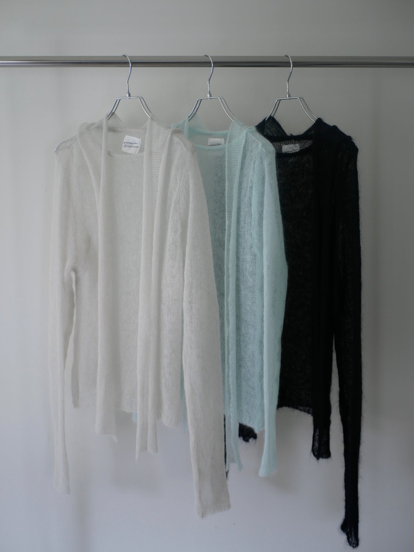 〔plain〕 Muffler high gauge kid mohair knit