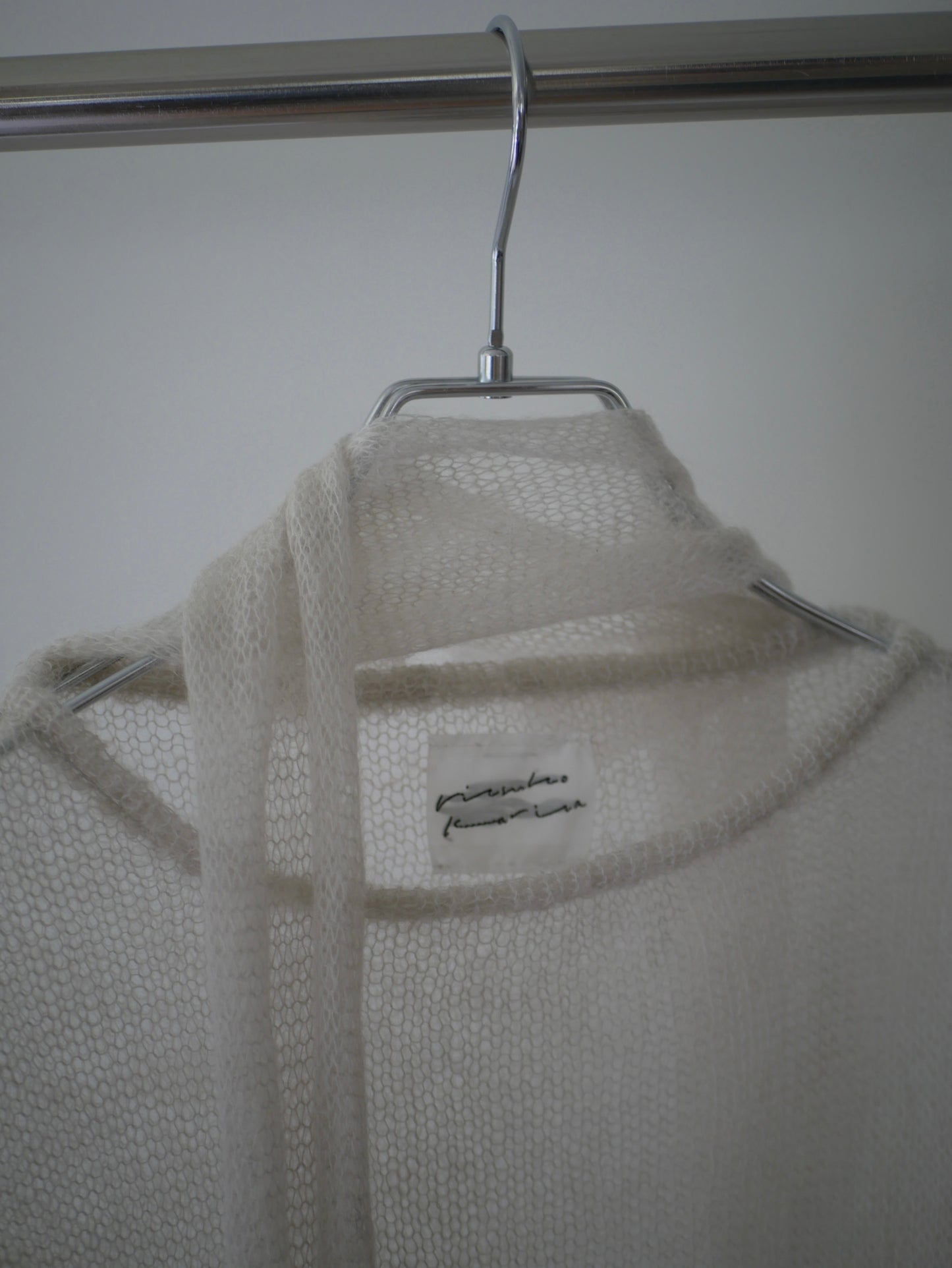 〔plain〕 Muffler high gauge kid mohair knit