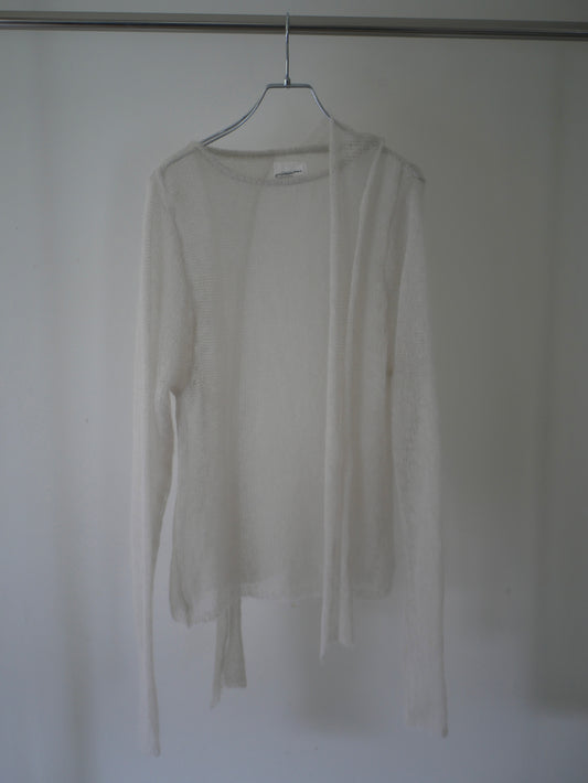 【Last one】〔plain〕 Muffler high gauge kid mohair knit「レイヤーの主役」