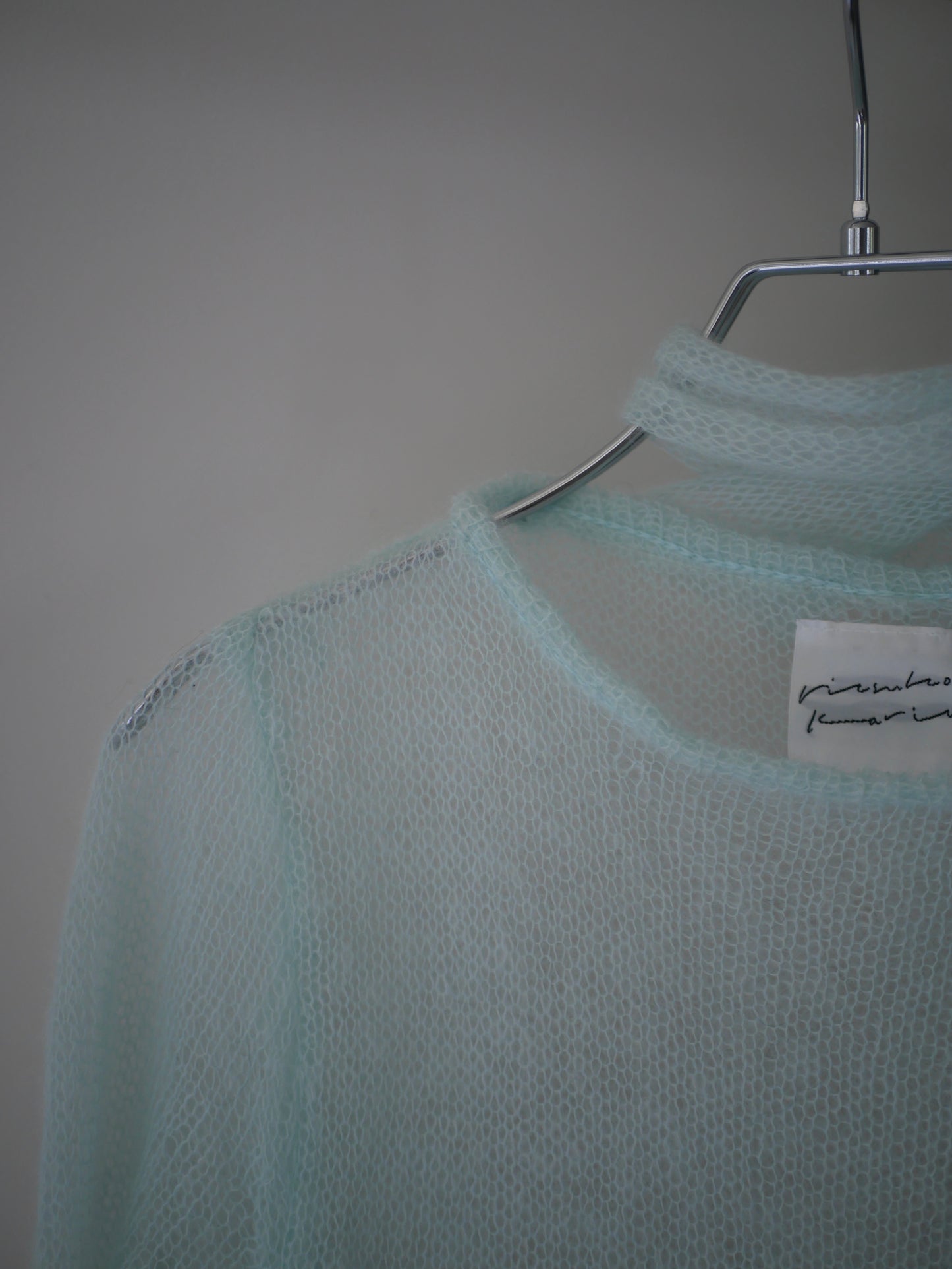 【Last one】〔plain〕 Muffler high gauge kid mohair knit「レイヤーの主役」