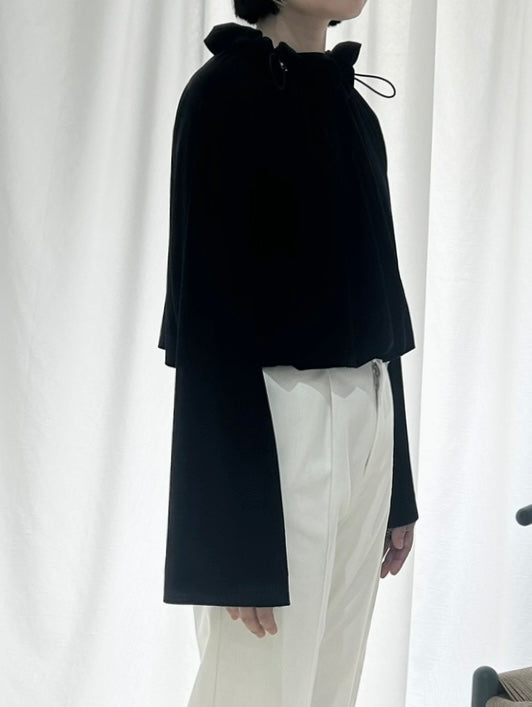 〔plain〕Sheer velour gather tops「とろみと透けで輪郭をぼかす」