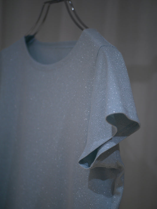 〔louise〕Rib inner half tops「さりげなく、きらめきを纏う」