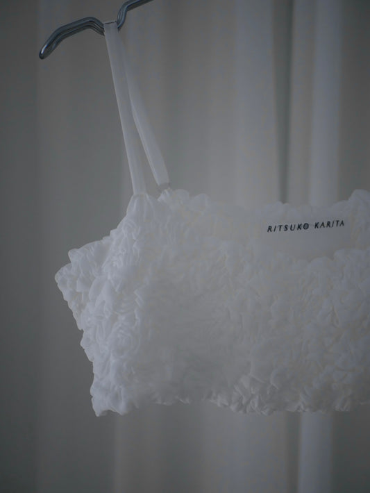 ◼︎〔plain〕 Air shirring bustier