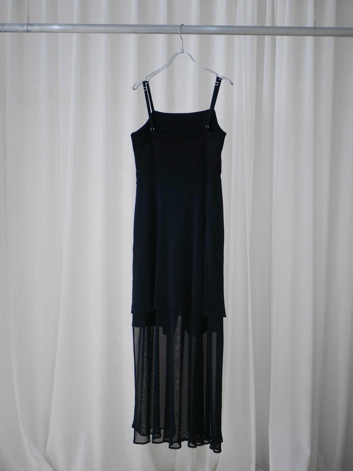 〔plain〕Sheer half jump suit「透ける余韻、重ねる静寂」