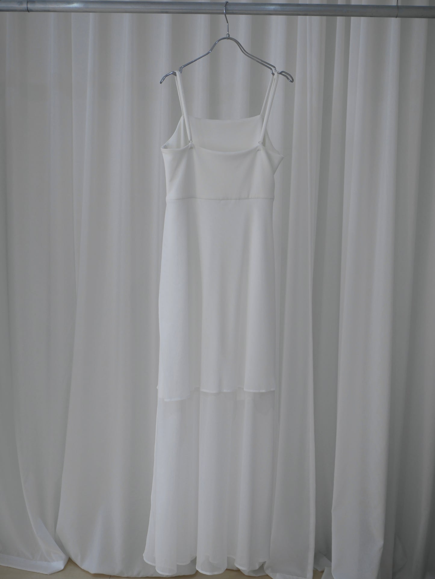 〔plain〕Sheer half jump suit「透ける余韻、重ねる静寂」