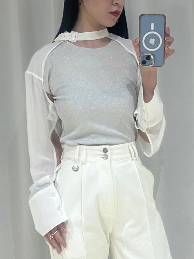 〔plain〕Arm cape tops〔cover〕「肌を透かす軽やかさ」