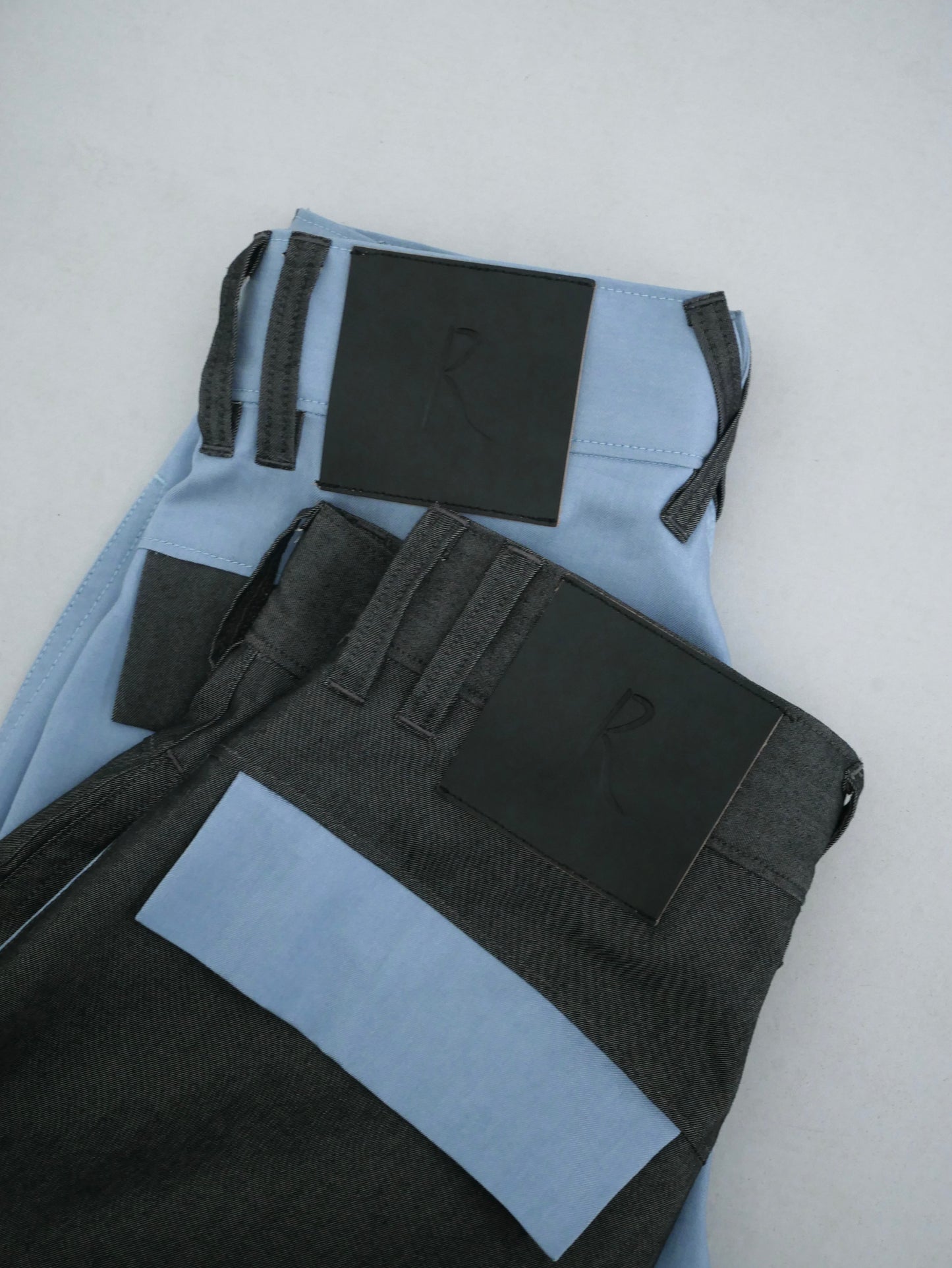 〔rich〕Collage denim slacks