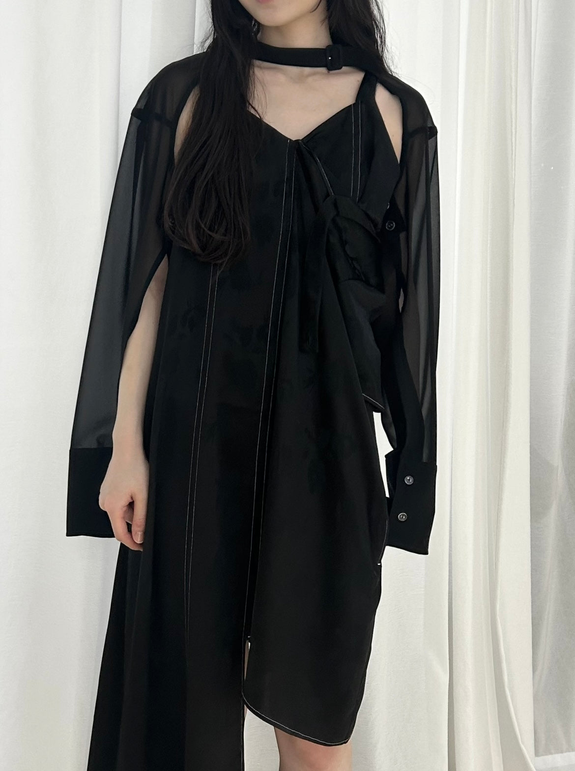 〔plain〕Arm cape tops〔cover〕「肌を透かす軽やかさ」