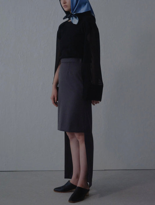 〔plain〕Dripping tight skirt (Wool)「素のままを品よく尖らせる」