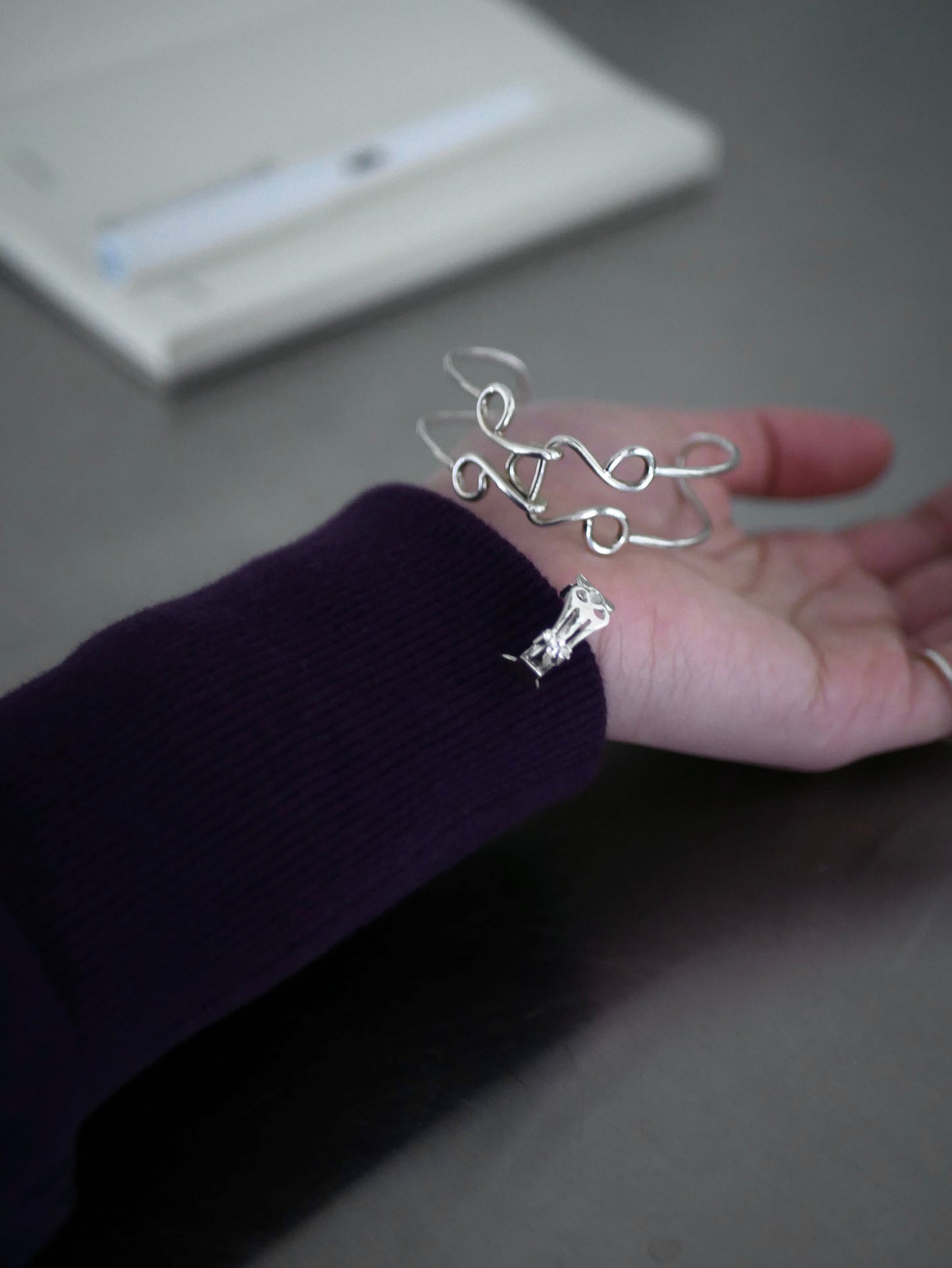 〔small article〕 Silver ear flat ring