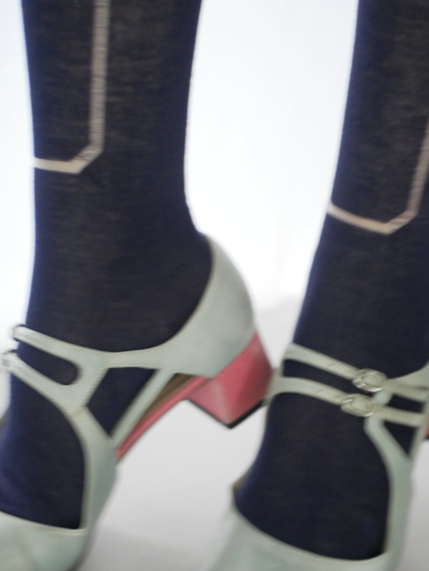 〔plain〕 Frame high socks