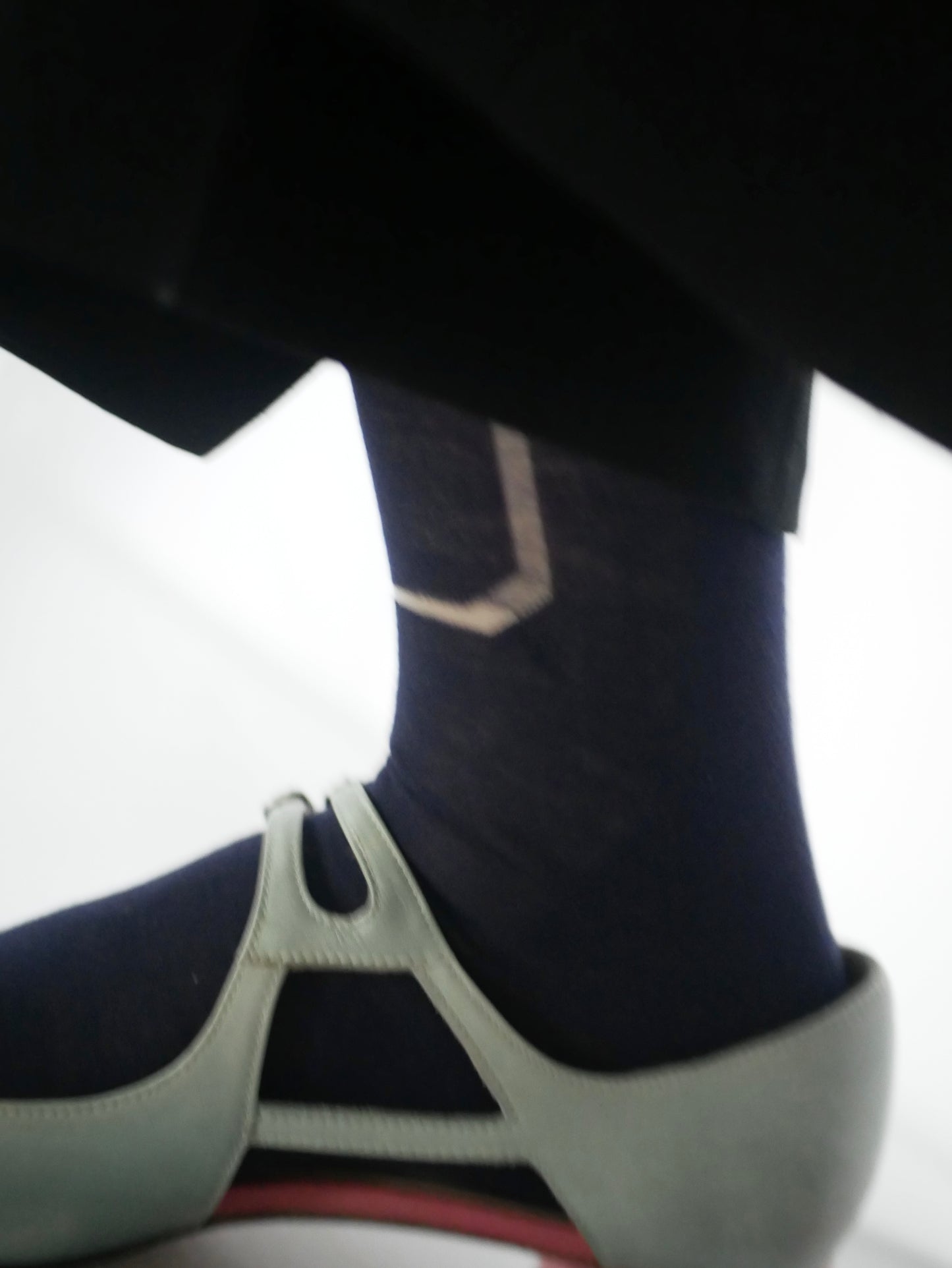 〔plain〕 Frame high socks