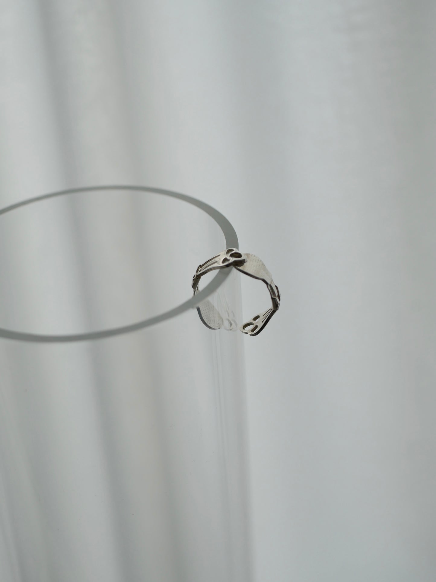 【受注生産〜12/31迄受付】 Silver ear flat ring〔small article〕「耳飾りの記憶」