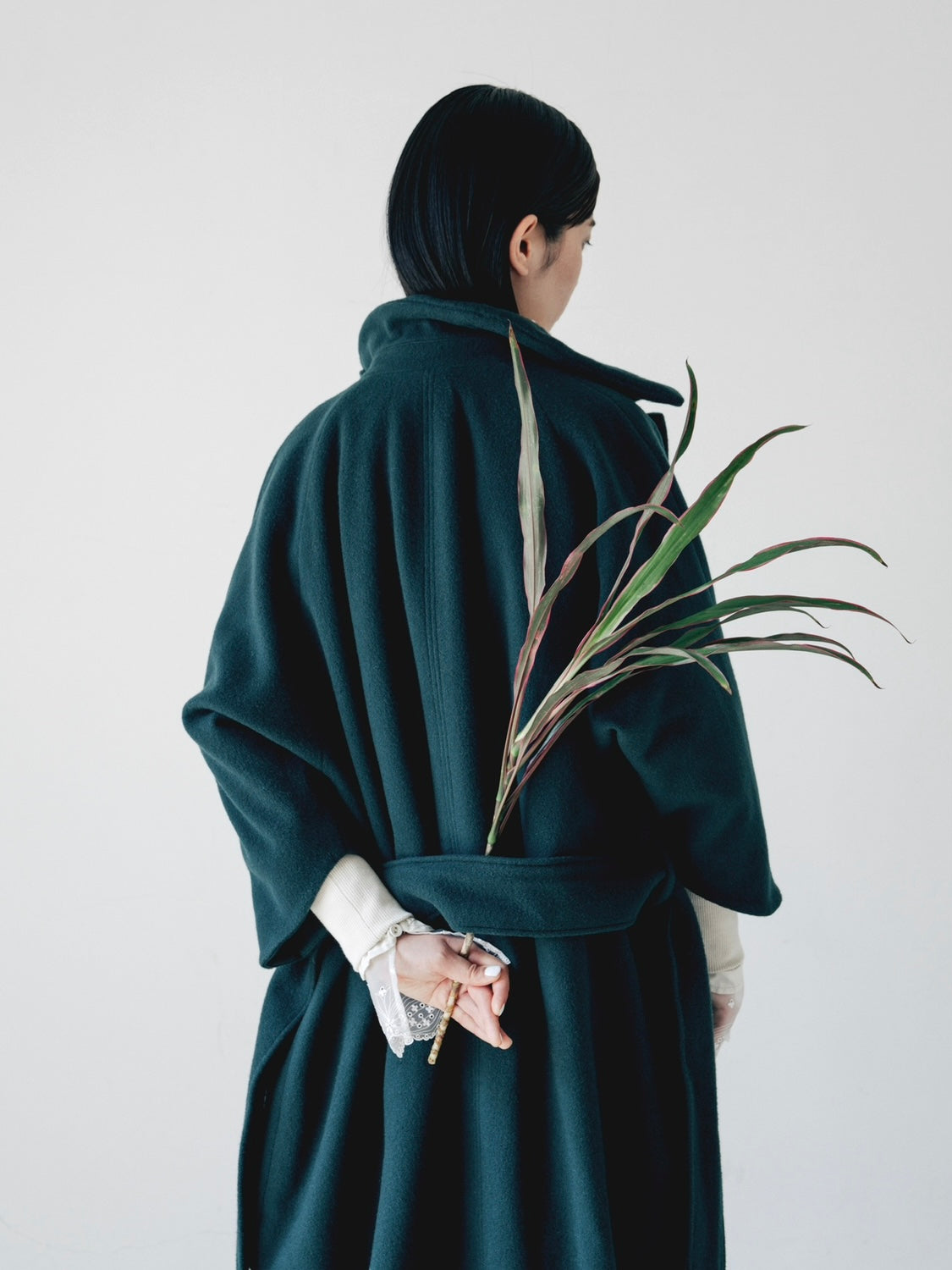 plain〕Cocoon wool coat【Green last one】 – ritsuko karita