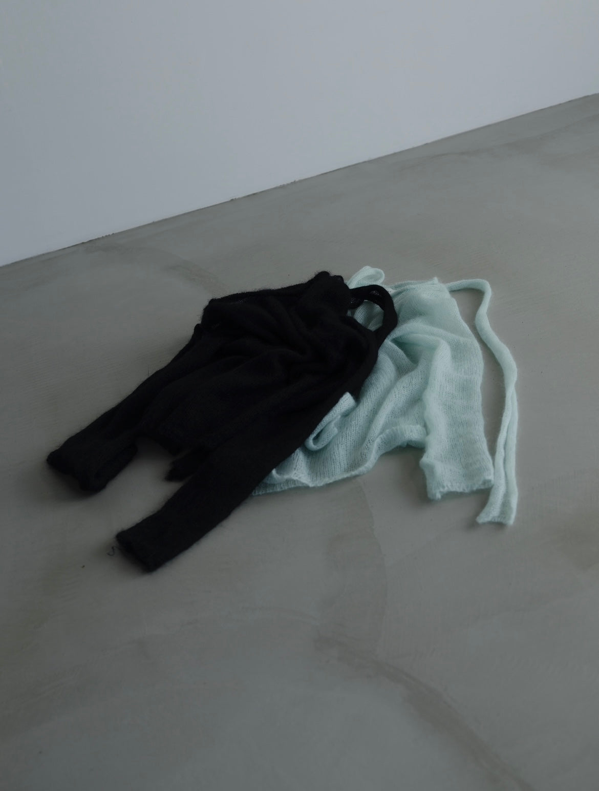 【Last one】〔plain〕 Muffler high gauge kid mohair knit「レイヤーの主役」