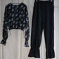 〔louise〕 Louise flare pullover・Flower