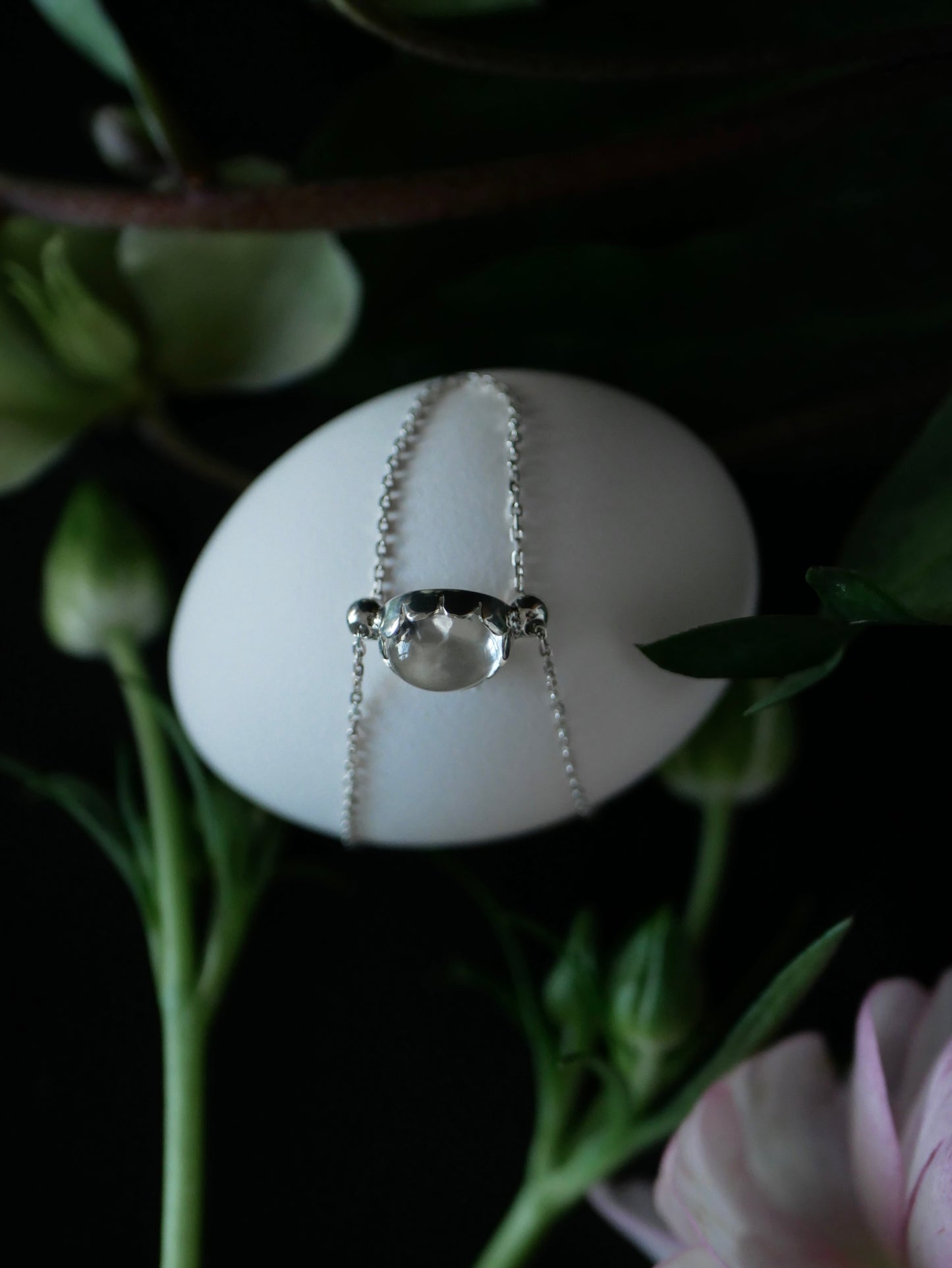 〔small article〕Chain onyx・crystal ring