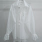 〔plain〕Skipper tabacco shirts〔Lace〕