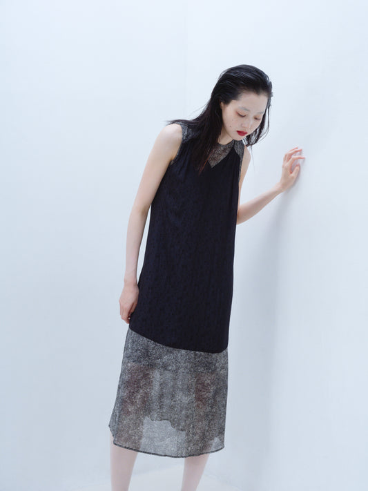 ◼︎See-through layered dress 〔plain〕