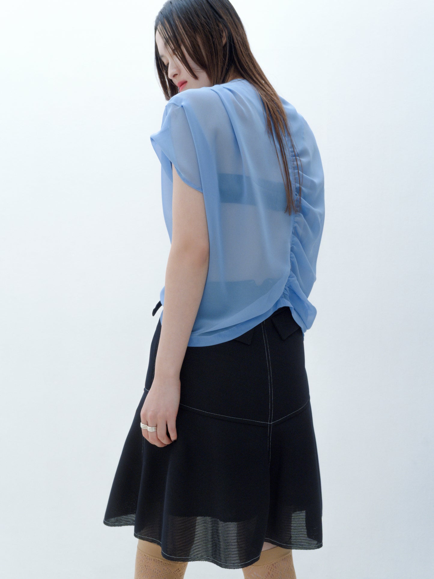 9,【全額支払い】Air mesh flare skirt〔plain〕【受注生産】