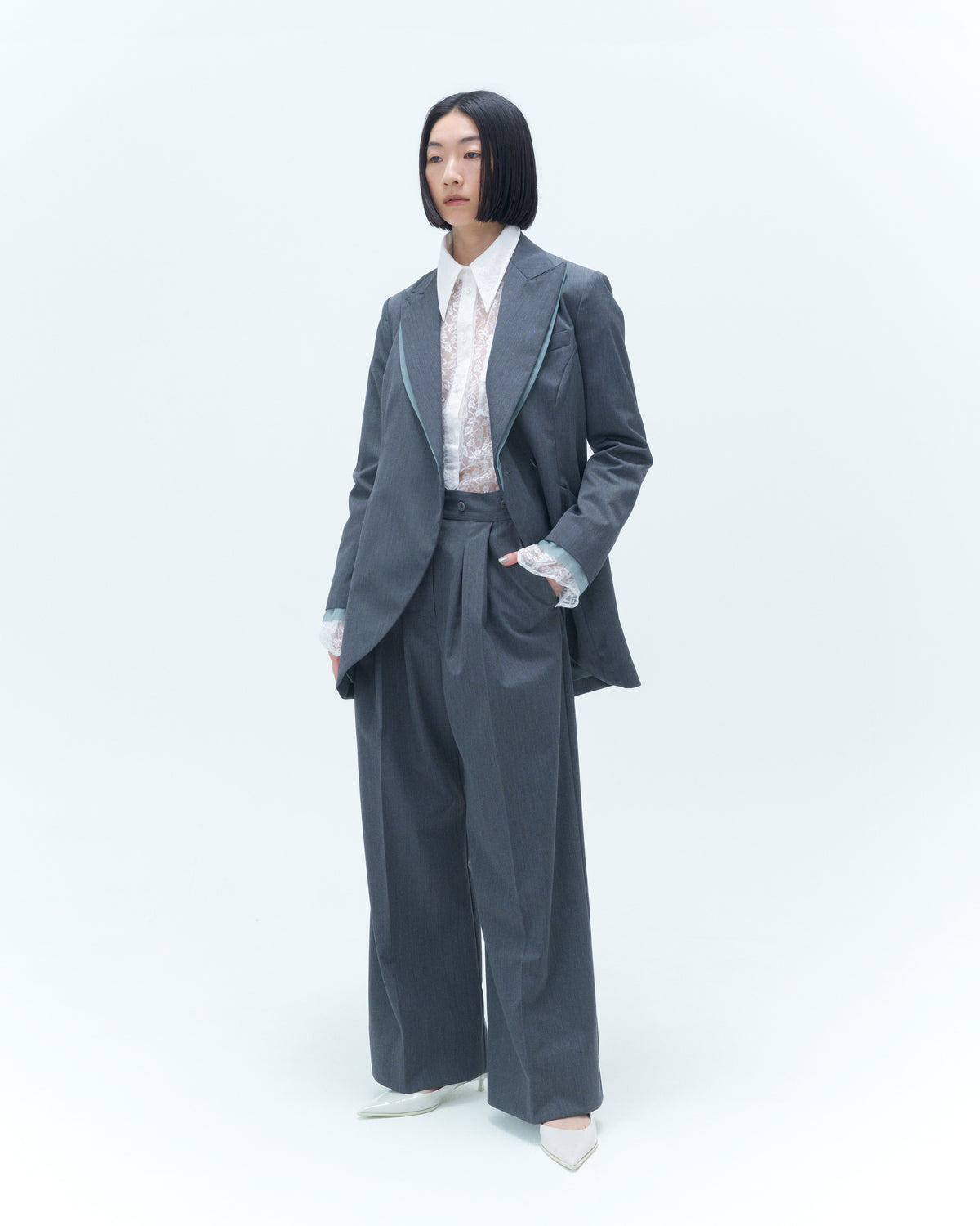 〔plain〕Skipper tabacco shirts〔Lace〕
