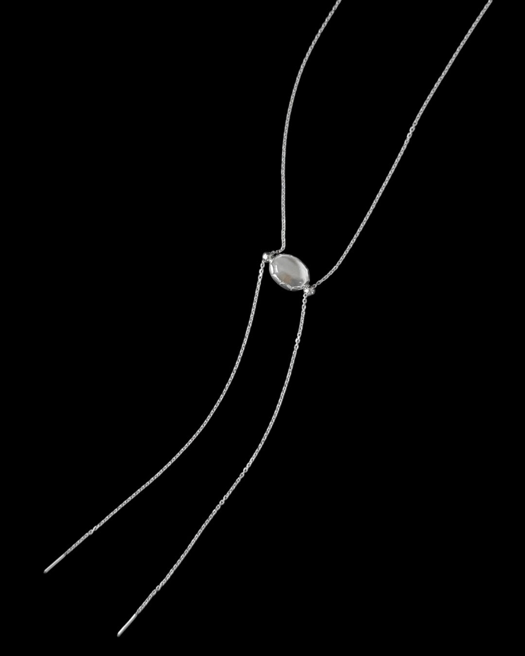 【受注生産〜6/30迄受付】〔small article〕Chain onyx・crystal necklace