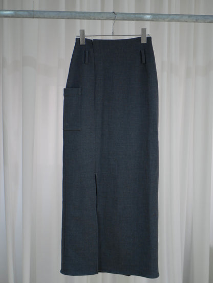 ▪️Slit tight long skirt〔plain〕